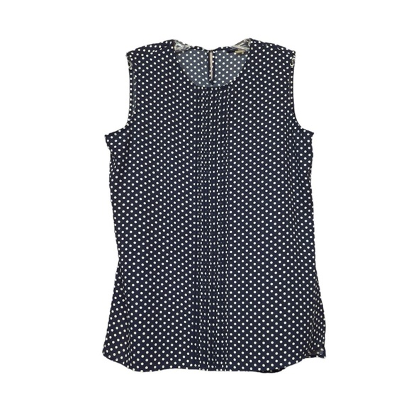 Tommy Hilfiger Navy and White Polka Dot Blouse - Picture 1 of 4